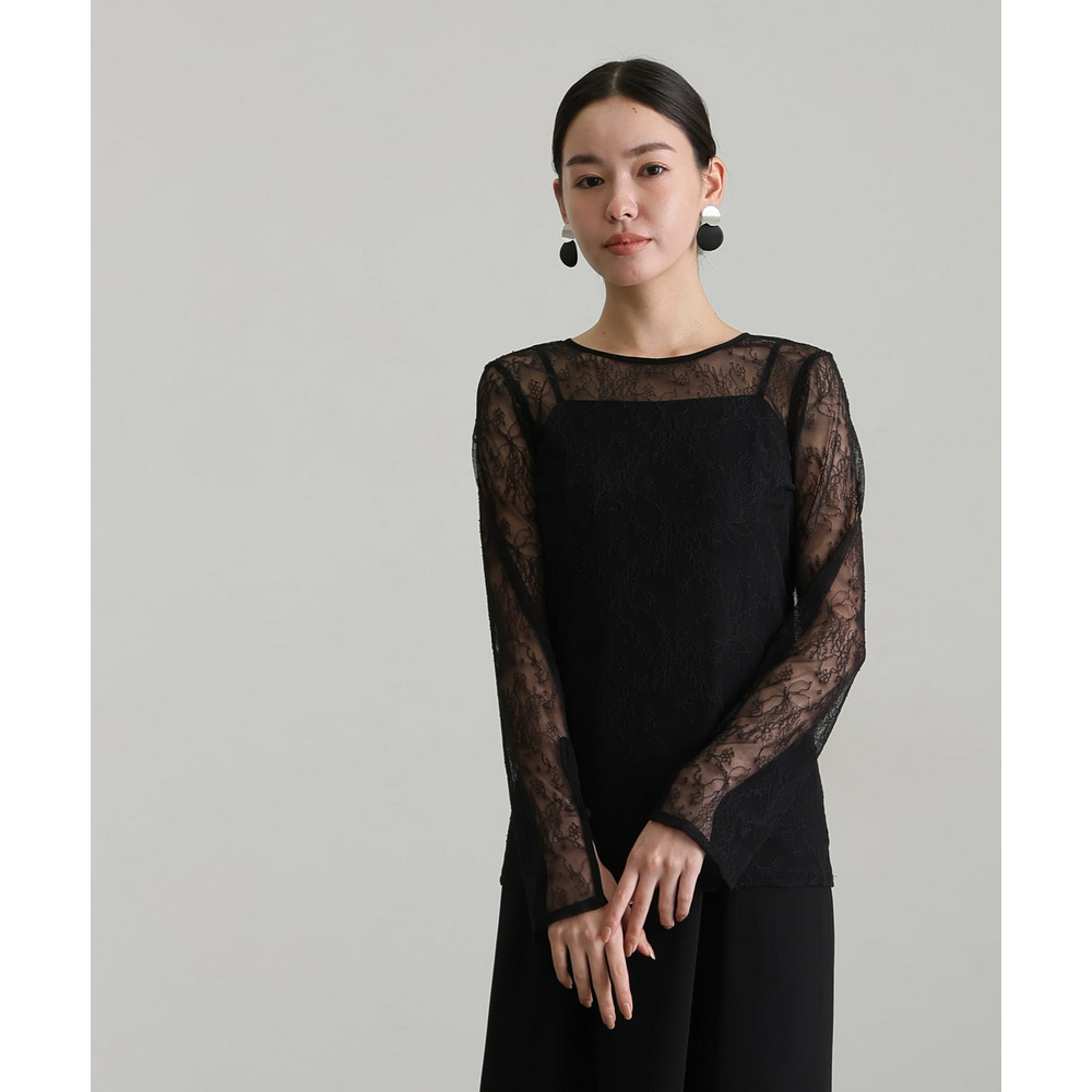 袖スリットシアートップス10