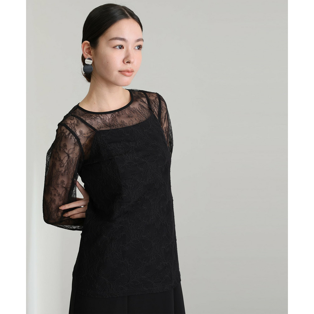 袖スリットシアートップス11