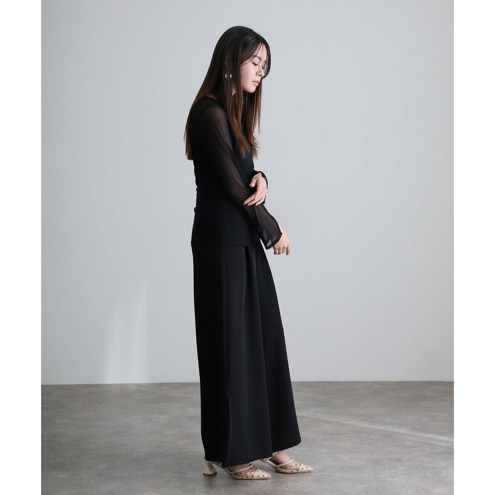 袖スリットシアートップス2