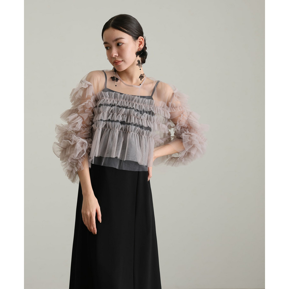 ラッフルフリルセットワンピース