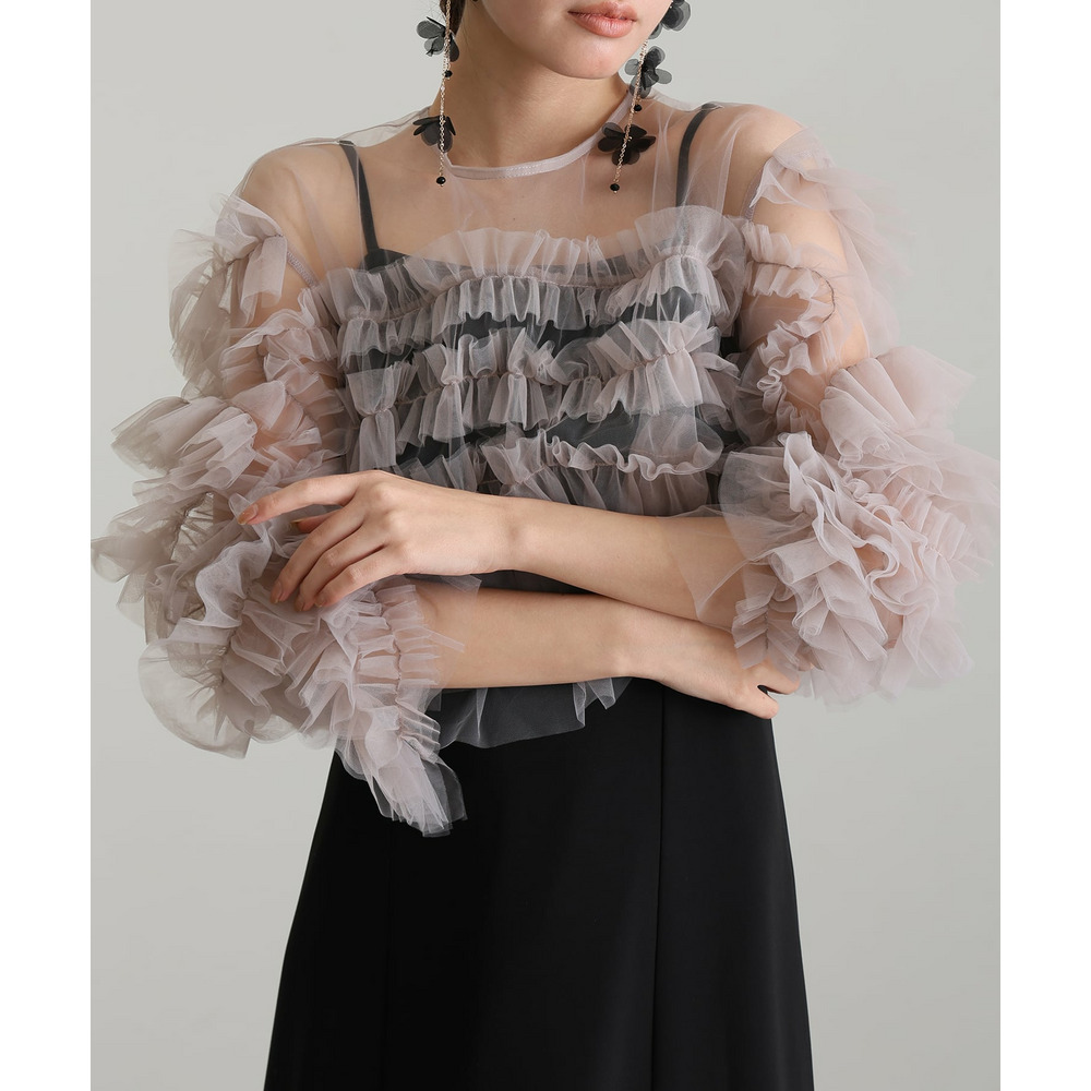 ラッフルフリルセットワンピース1