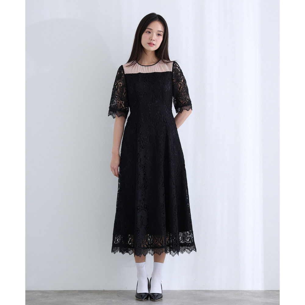 ケミカルレースドレス