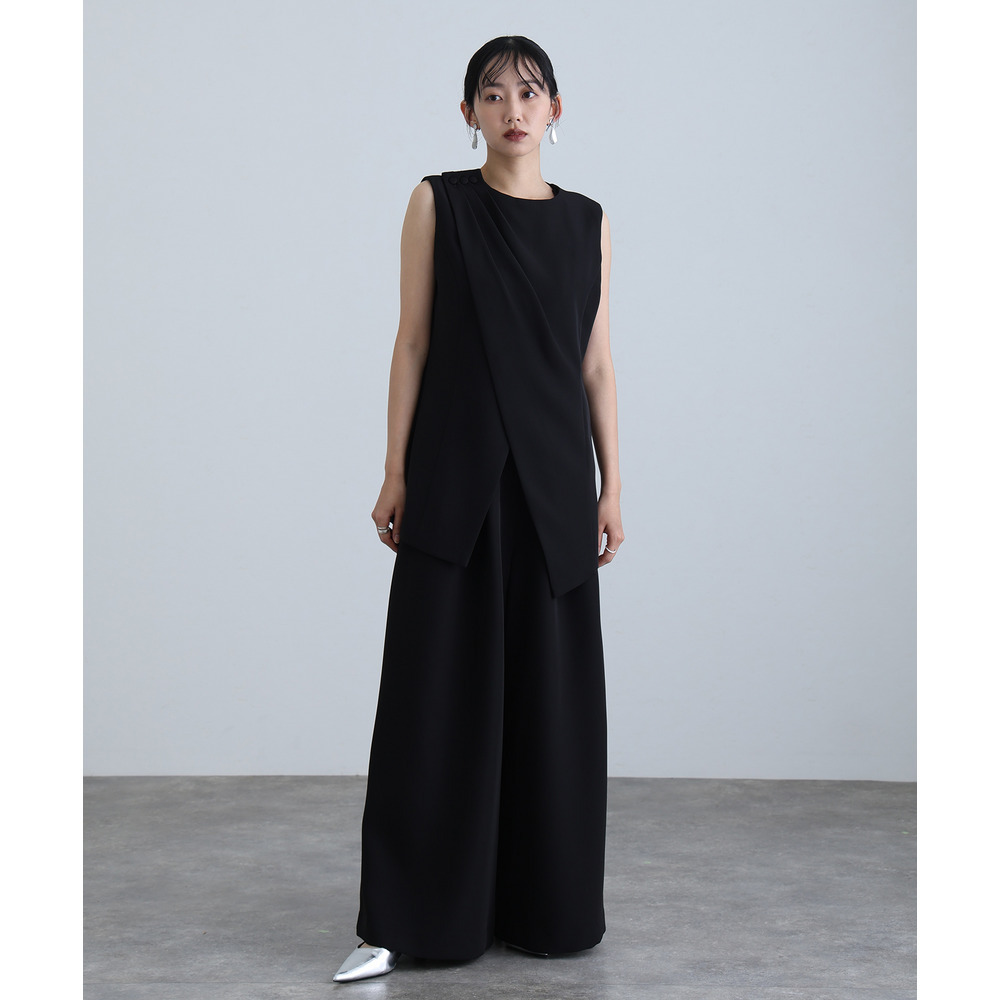 アシンメトリートップスパンツドレス