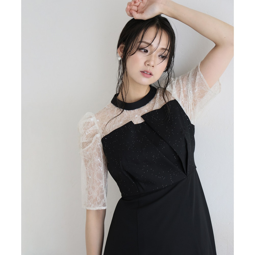 ラメビスチェ風マーメイドドレス1