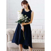 【結婚式・パーティードレス】バックフィッシュテールワンピースドレス大きいサイズノースリーブ&ミニ丈結婚式フォーマル