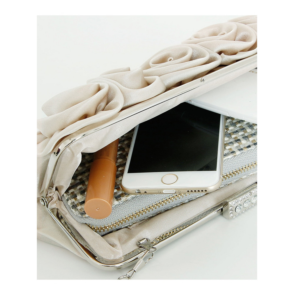 フラワー パーティバッグ ローズ クラッチバッグ結婚式対応14