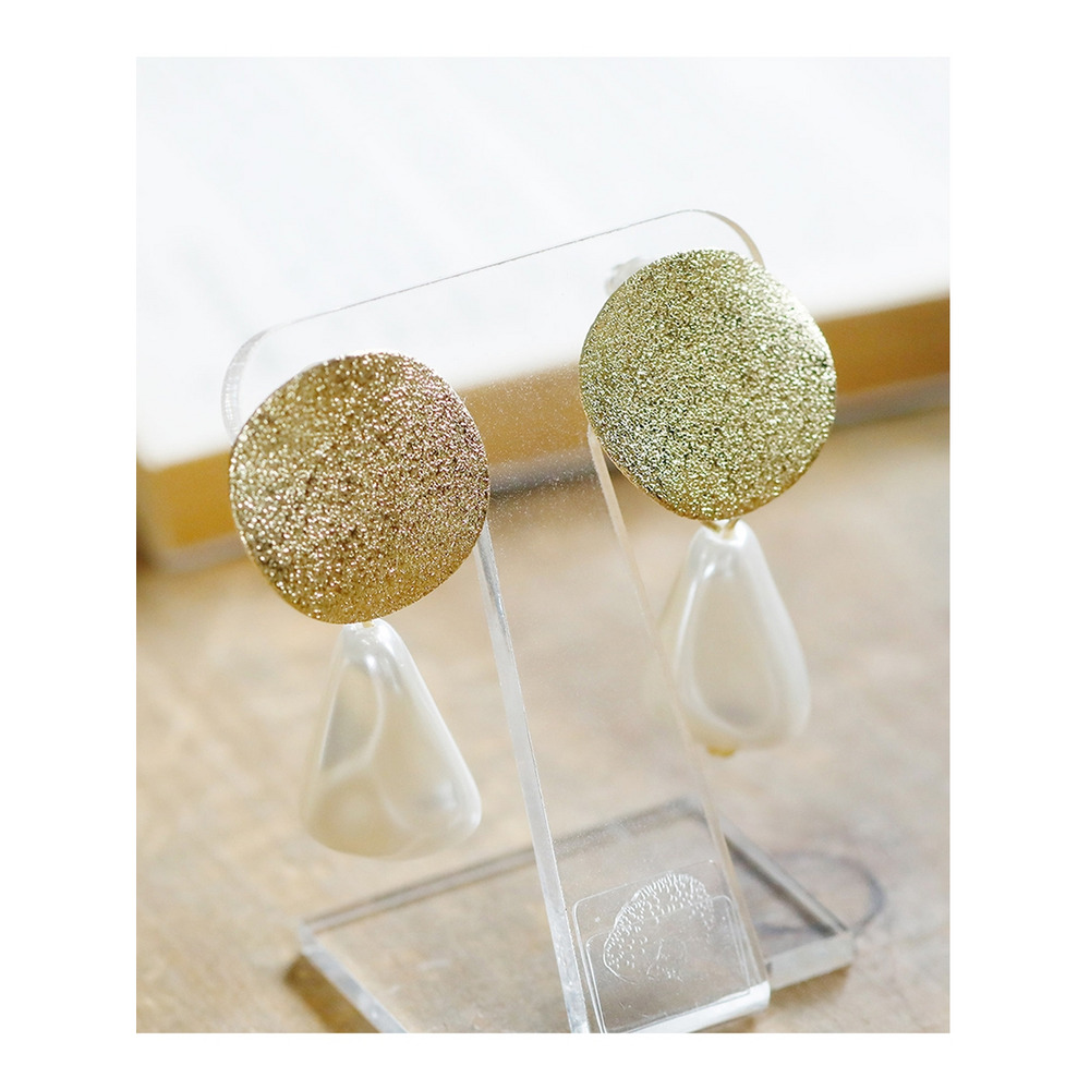 ゴールドプレート&パールピアス結婚式対応7