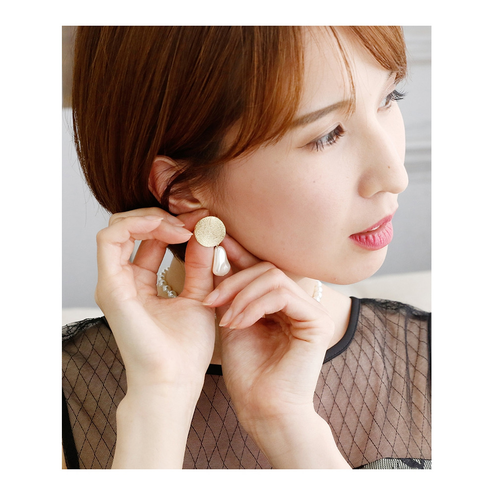 ゴールドプレート&パールピアス結婚式対応9