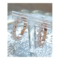 クリアビーズフープピアス結婚式対応