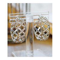 クロスビジューフープピアス結婚式対応