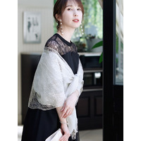 チュールショールスタイルボレロ　大きいサイズ レディース