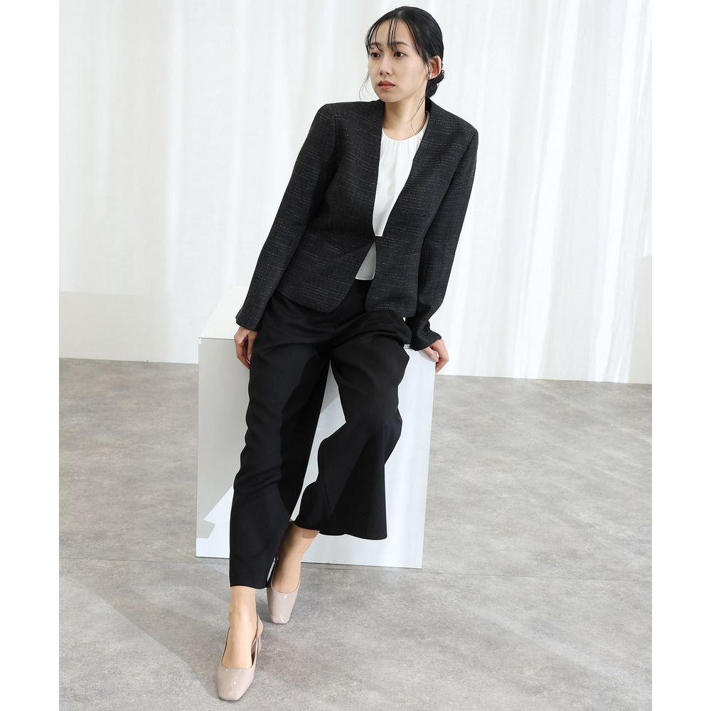 レースツイードジャケットスーツ 大きいサイズ レディース14