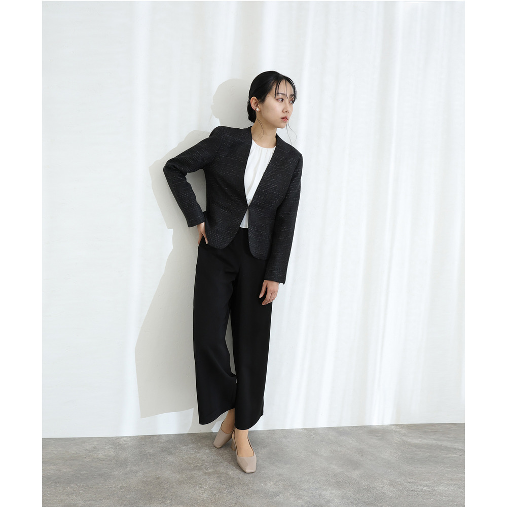 レースツイードジャケットスーツ 大きいサイズ レディース4