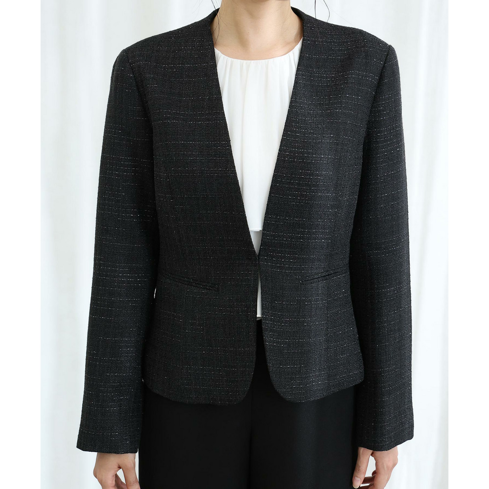 レースツイードジャケットスーツ 大きいサイズ レディース5