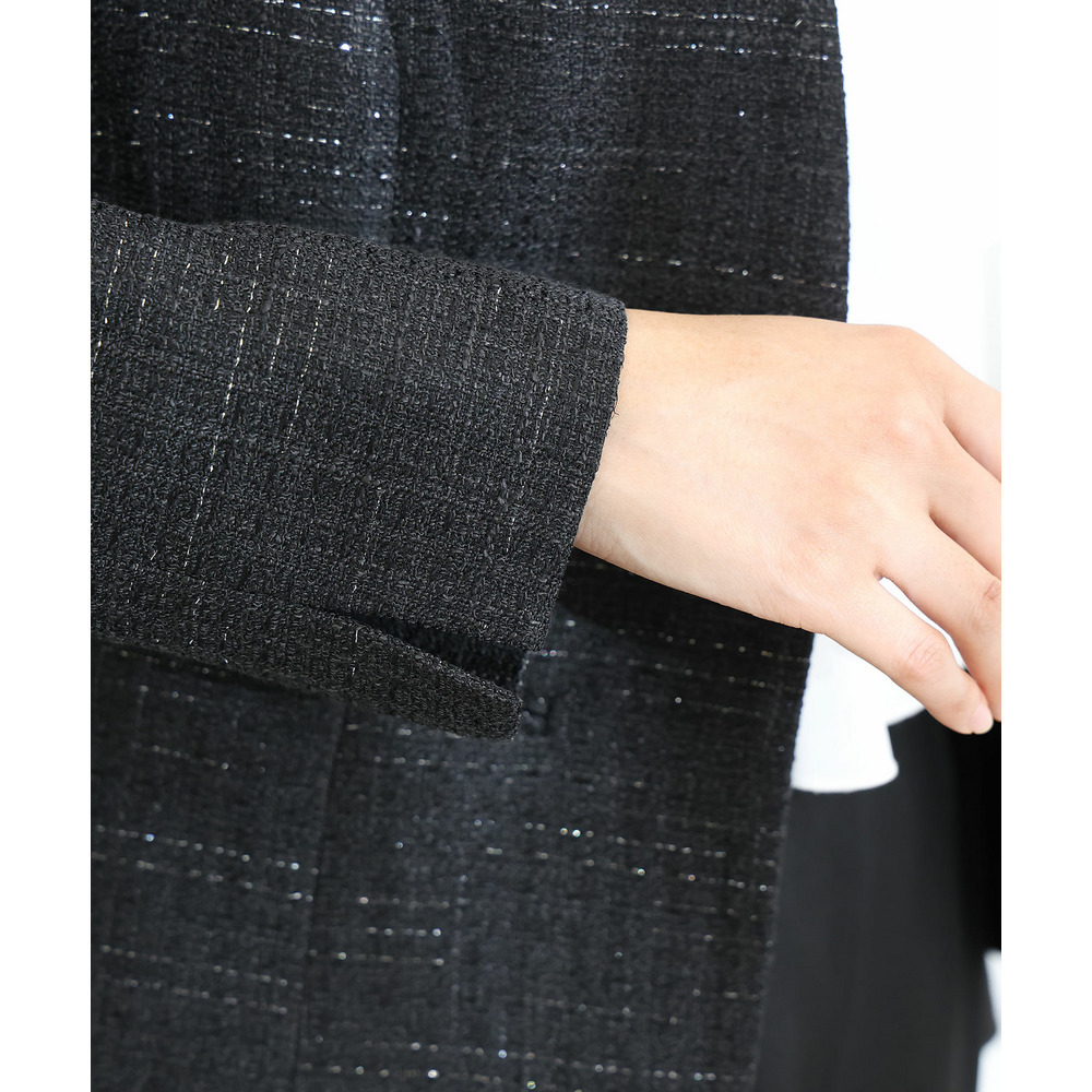 レースツイードジャケットスーツ 大きいサイズ レディース6