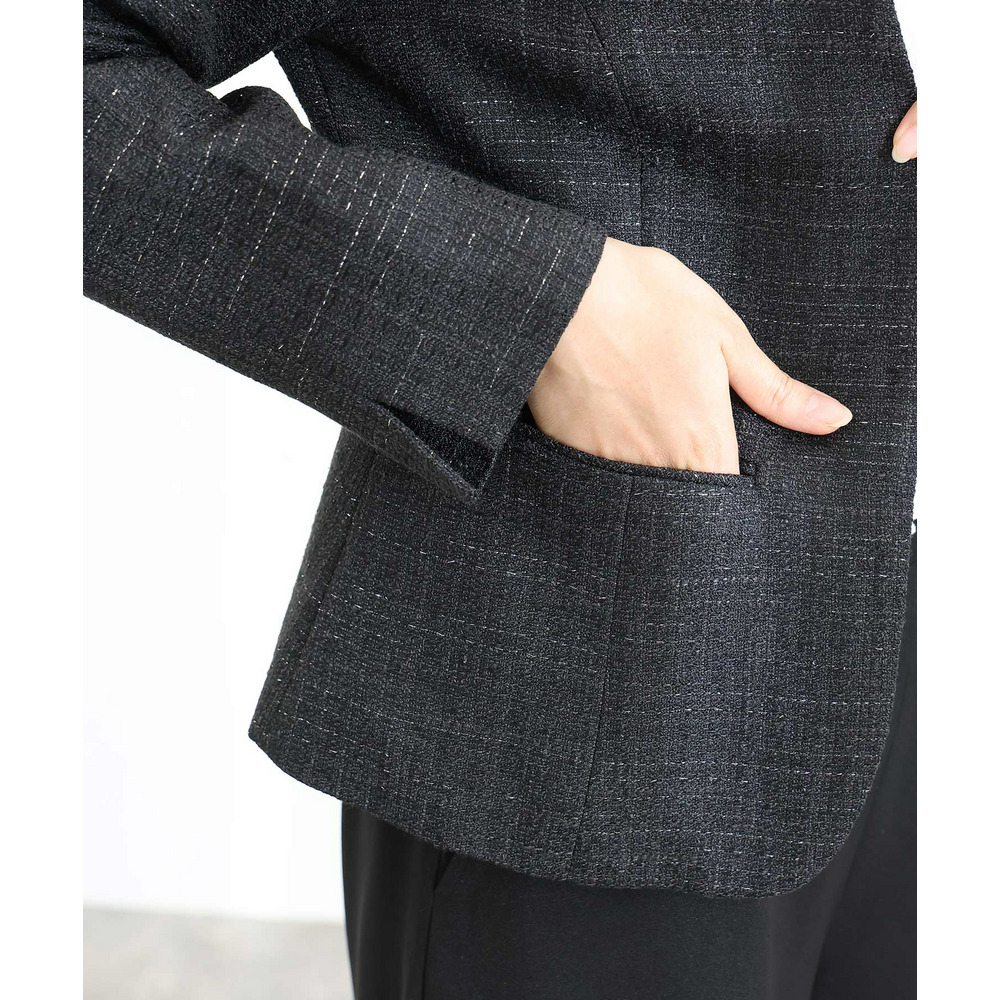 レースツイードジャケットスーツ 大きいサイズ レディース7