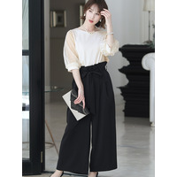 【結婚式・パーティードレス】セットアップパーティードレス結婚式&ワイドパンツチュールスリーブフォーマルロング丈　大きいサイズ レディース