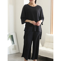 ワッフルガウチョ上下セット　大きいサイズ レディース