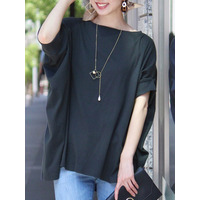 コットンドルマンカットソー　大きいサイズ レディース