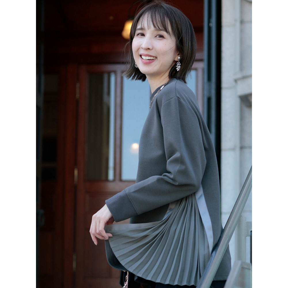 サイドプリーツカットソー 大きいサイズ レディース21