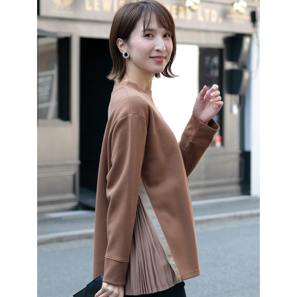 サイドプリーツカットソー 大きいサイズ レディース24