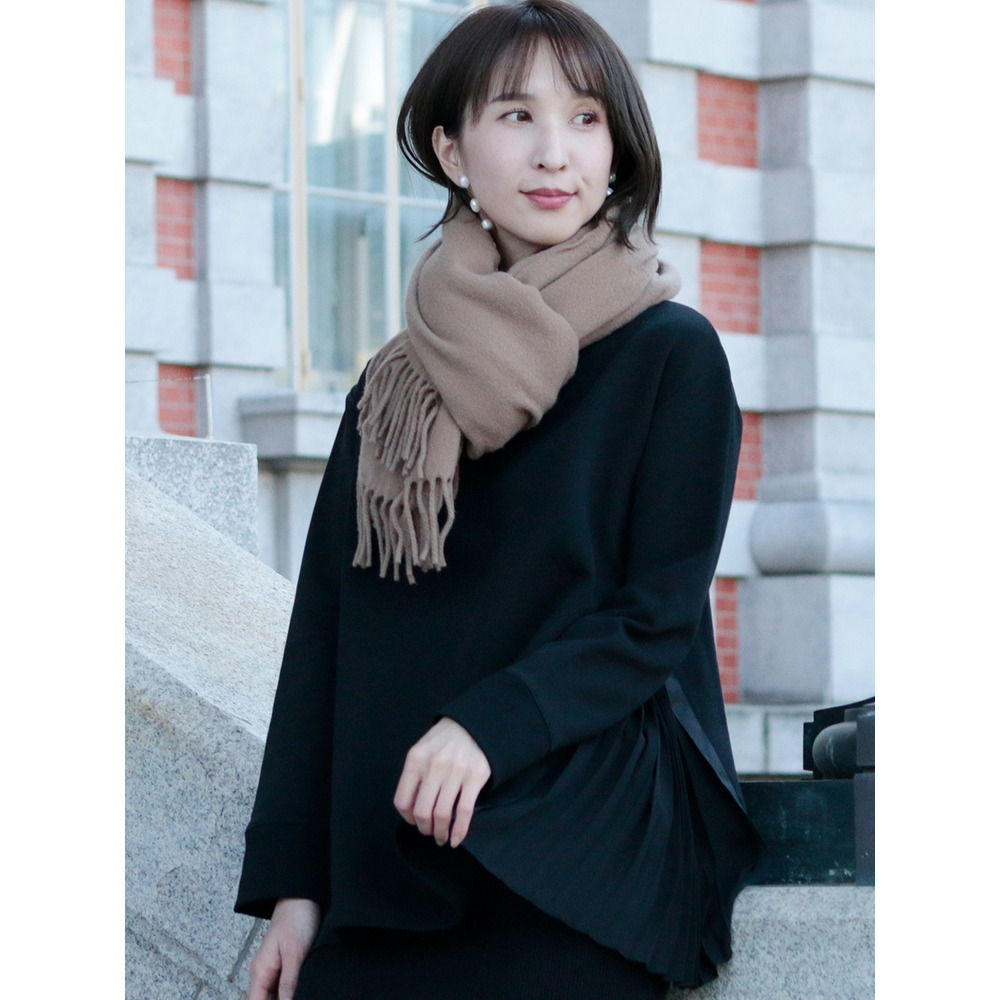 サイドプリーツカットソー 大きいサイズ レディース3