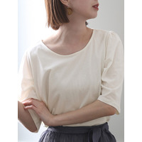 タックパフスリーブカットソー　大きいサイズ レディース