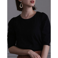 タックパフスリーブカットソー　大きいサイズ レディース