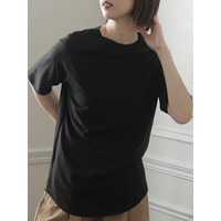 ハイネックコットンＴシャツ　大きいサイズ レディース