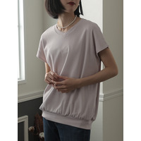 コットンフレンチVネックTシャツ　大きいサイズ レディース