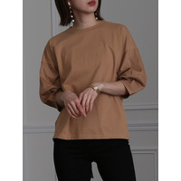 バックリボンコットントップス　大きいサイズ レディース