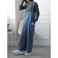 アシメトリーショルダーサロペット21A　大きいサイズ レディース