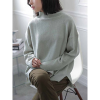 タートルネックワイドセーター　大きいサイズ レディース