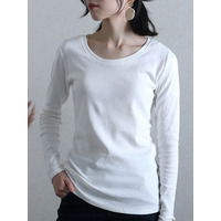 フライス長袖Tシャツ　大きいサイズ レディース