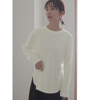 ラウンドロングヘムロンT　大きいサイズ レディース