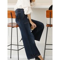 ベイカーワイドデニム21A　大きいサイズ レディース