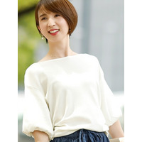バルーンスリーブカットソー　大きいサイズ レディース