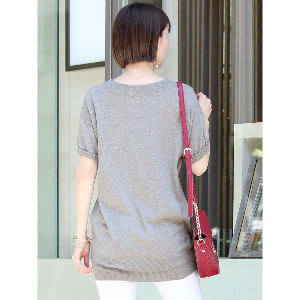 コットンVネックドルマンニット 大きいサイズ レディース13