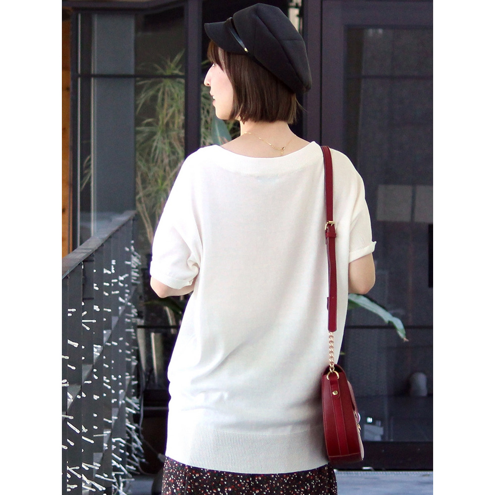 コットンVネックドルマンニット 大きいサイズ レディース29