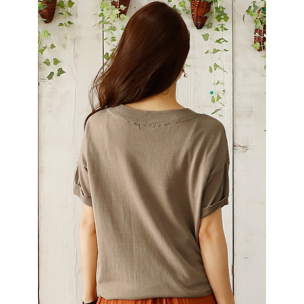 コットンVネックドルマンニット 大きいサイズ レディース9