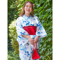 4種類選べる3点セット【レディース浴衣+半巾帯+下駄】シンプル レトロモダン