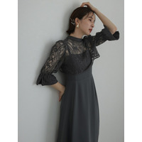 【結婚式・パーティードレス】レースボレロセットアップワンピース　大きいサイズ レディース