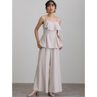 【結婚式・パーティードレス】アシンメトリーパンツドレス