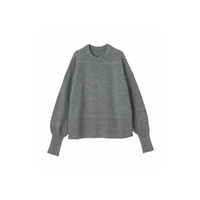 袖ボリュームメランジルーズニット　　　　