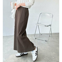 【L-XLサイズ展開/新色追加】-3kg見え！すっりきリブタイトロングスカート