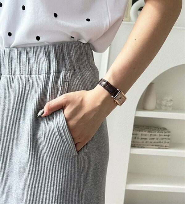 【L-XLサイズ展開/新色追加】-3kg見え!すっりきリブタイトロングスカート24