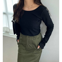 【新色追加】バックオープンリブトップス