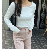 【新色追加】バックオープンリブトップス