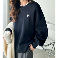 【新色追加】秋にぴったり。ロゴ＆ハート刺しゅう裏起毛スウェット