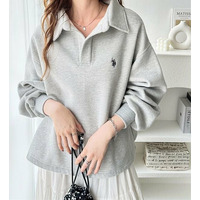 GeeRA別注【U.S.POLO ASSN.】表ピーチポロ衿スウェット